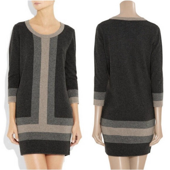 Rag & Bone Fulton Sweater Dress Soft Merino Wool Color Block Small - Picture 1 of 8